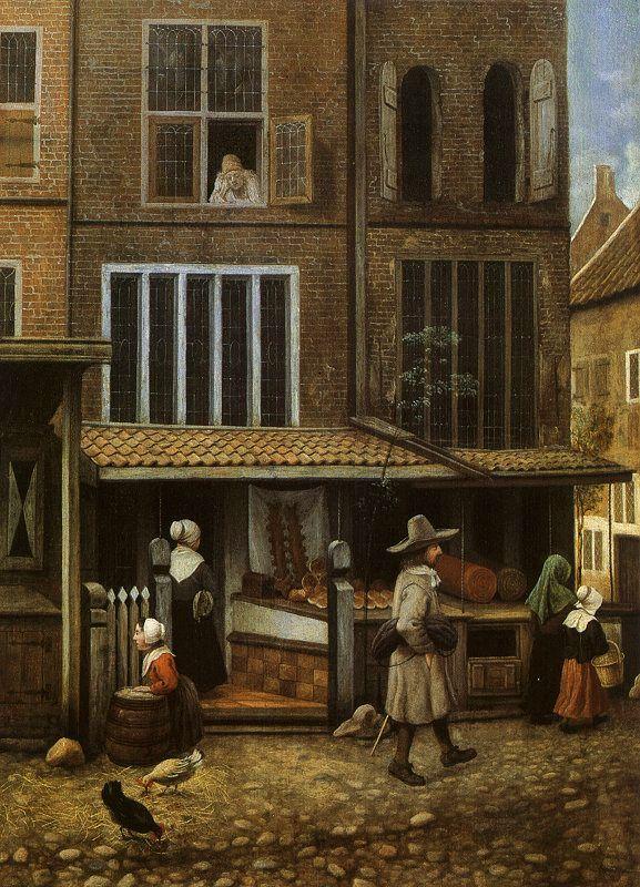 Jacobus Vrel Street Scene with Bakery